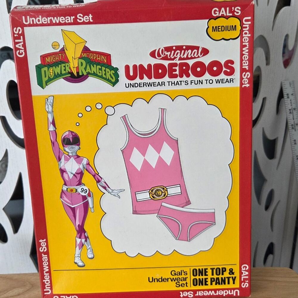 Mighty Morphin Power Rangers Pink Ranger Underoos Women’s Medium 2 piece set